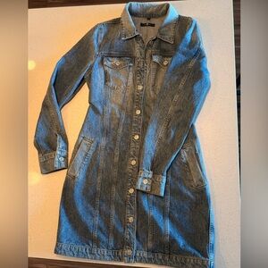 7 For All Mankind Denim Long Sleeve Dress